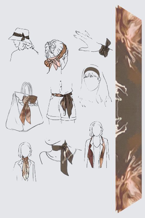 Picture of Spilt Coffee Mocha Rébecca Light Drape Scarf