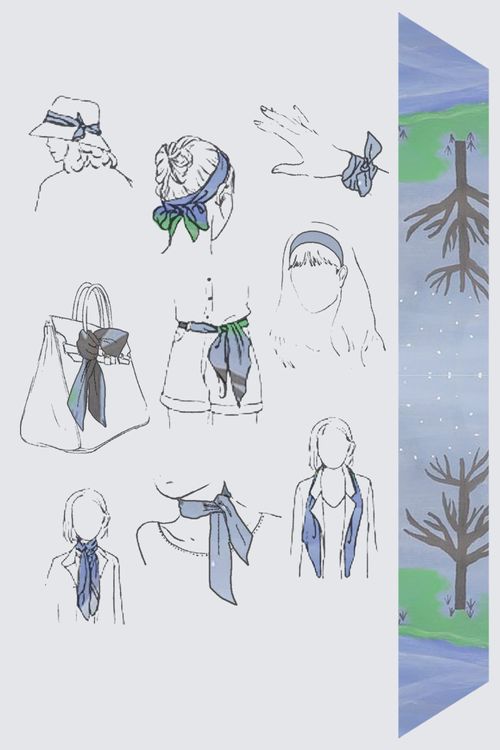 Picture of Clear cold night Rébecca Light Drape Scarf