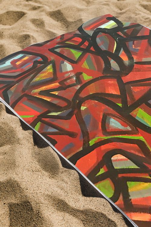 Picture of Red and green  Joy Beach Towel