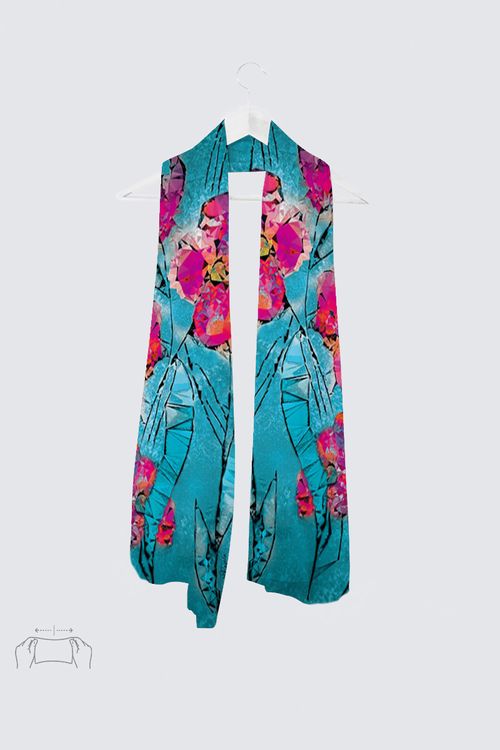 Picture of Late Blooms Vivienne Scarf in Knit Chiffon