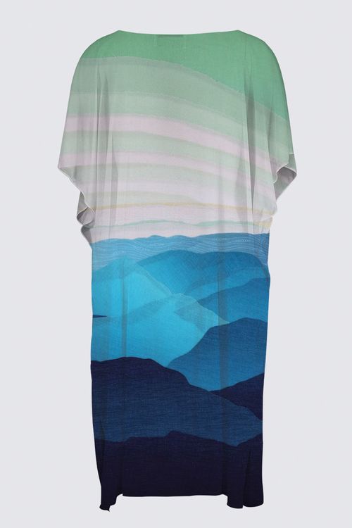 Picture of Green and Cream Sky YK Kimono Wrap