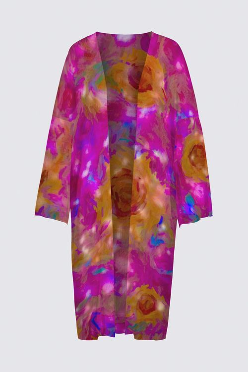 Picture of Hot pink sunflowers  Elani Kimono