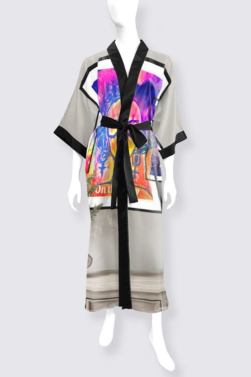 Picture of Tears Phoenix Long Satin Kimono