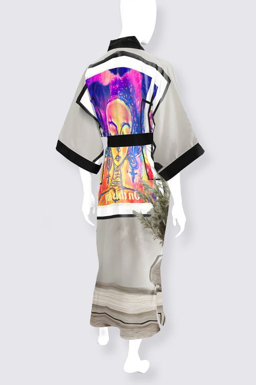 Picture of Tears Phoenix Long Satin Kimono