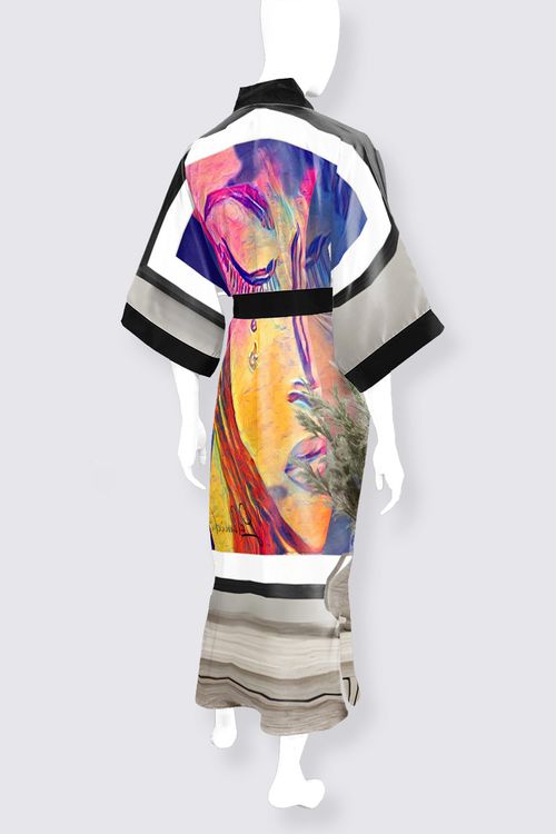 Picture of Iniba Phoenix Long Satin Kimono