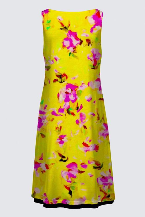 Picture of Yellow pink floral  Kate Dress