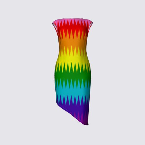 Picture of Rainbow chevron FELICIA DRESS