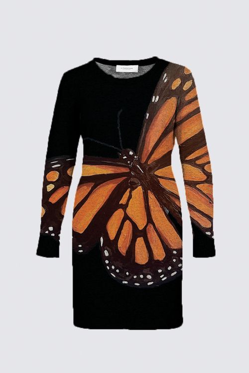 Picture of Butterfly Black Plus-Size Sophia Dress