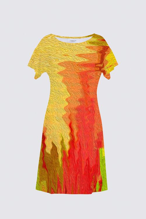 Picture of Vivid Sunset Carrie T-shirt Dress