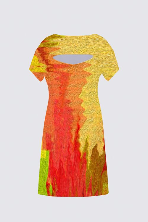 Picture of Vivid Sunset Carrie T-shirt Dress