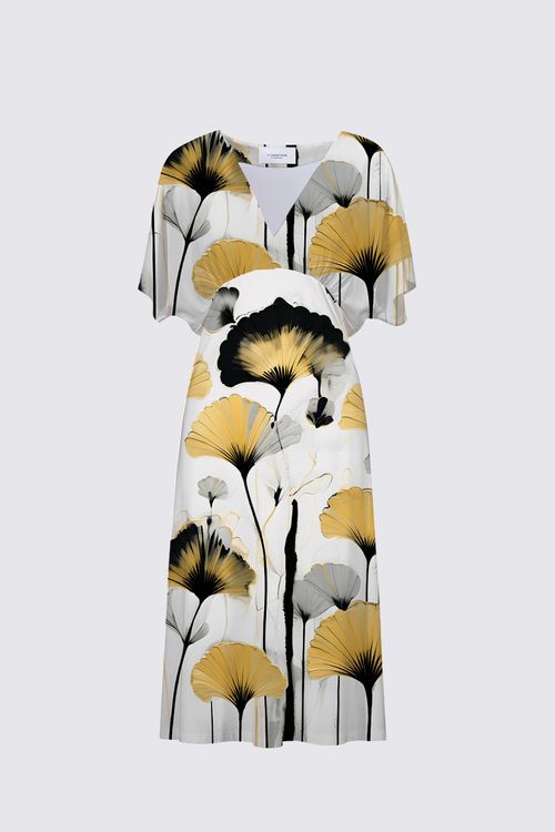 Picture of Golden Ginkgo Sarah V-neck Dress