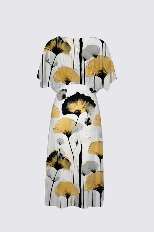 Picture of Golden Ginkgo Sarah V-neck Dress