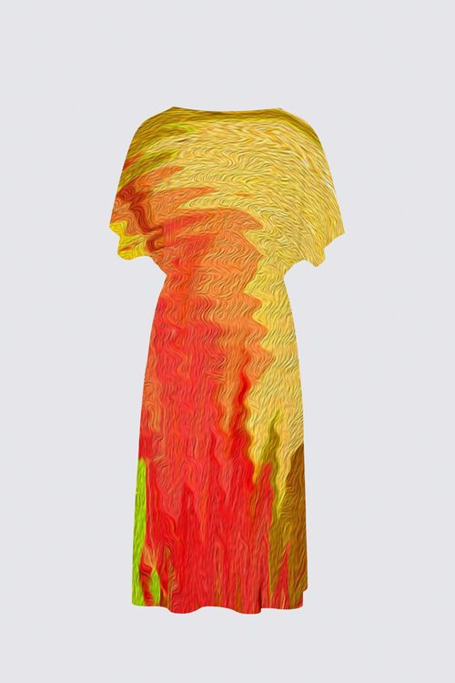 Picture of Vivid Sunset Sarah V-neck Dress