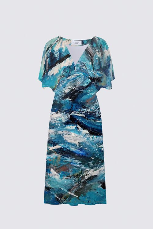 Picture of Waves of Creation Sarah V-neck Dress