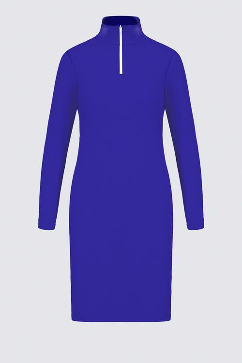 Picture of ROYALTY BLUE Victoire Zip-up Sweater Knit Dress