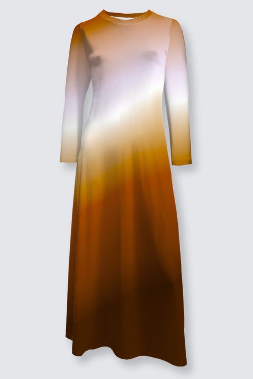 Picture of Split Coffee Mocha compliment gradient Liliana Maxi Dress