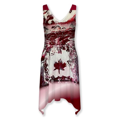 Picture of True North True Red 2 Thalia Asymmetrical Hem Dress