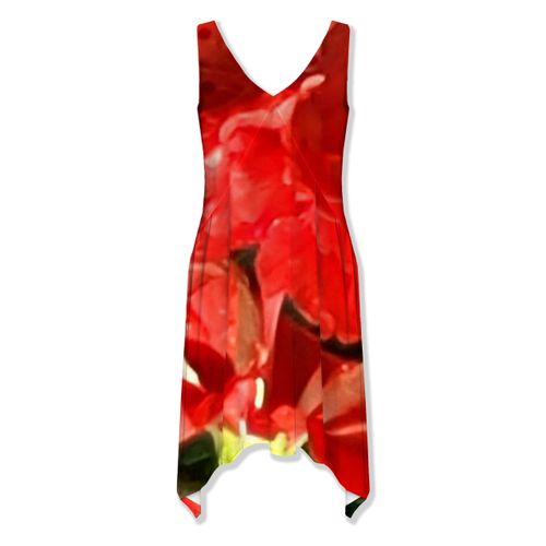 Picture of Summer Red  Thalia Asymmetrical Hem Dress