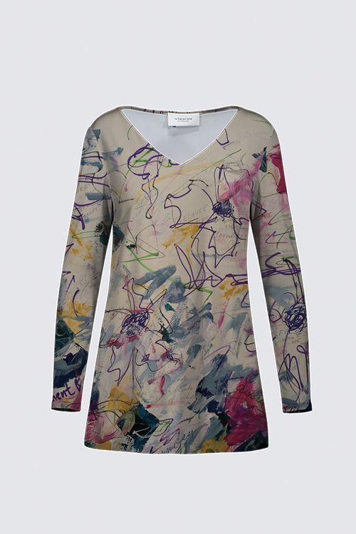 Picture of Purple Flower Message Bonniefey Marlene Top