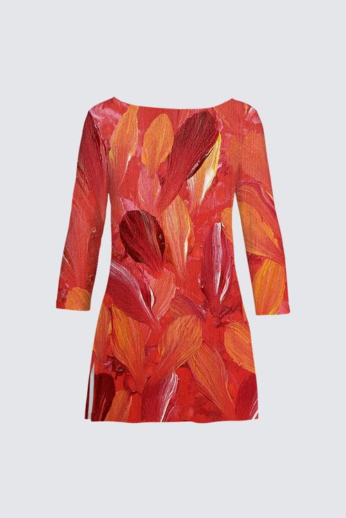 Picture of Red and Orange Abstract Patti Tunic II