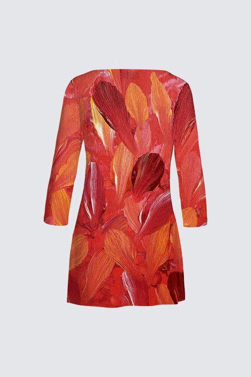 Picture of Red and Orange Abstract Patti Tunic II