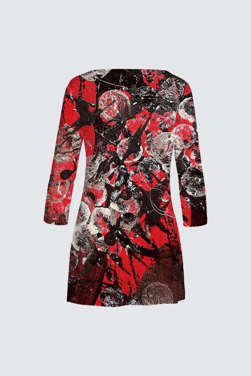 Picture of Red and Black Abstract Patti Tunic II