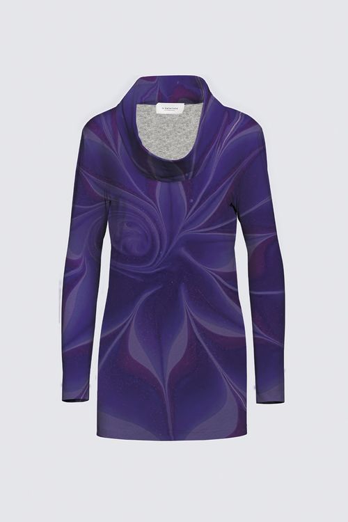 Picture of Purple Flower Mia Tunic in Sweater Knit