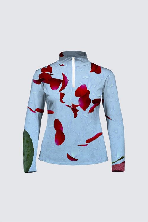 Red Rose in Water and Falling Rose Petals - Le Galeriste Plus-Size