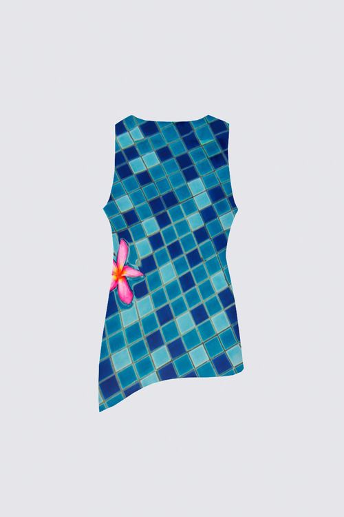 Picture of Blue and pink  Florence Knotted Tank top