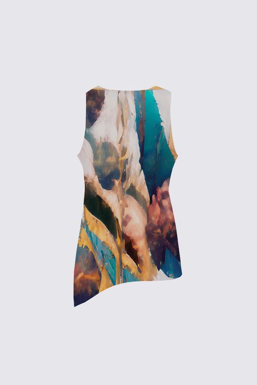 Picture of Retro abstract  Florence Knotted Tank top