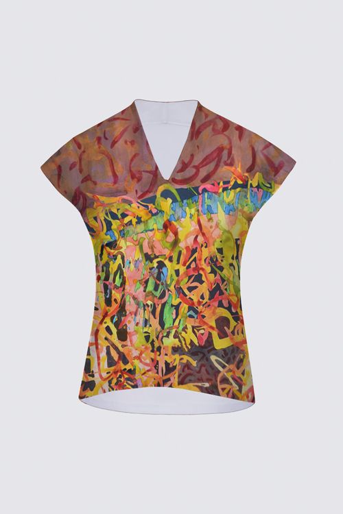Picture of Seed Of Dreams Tamara V-neck Blouse