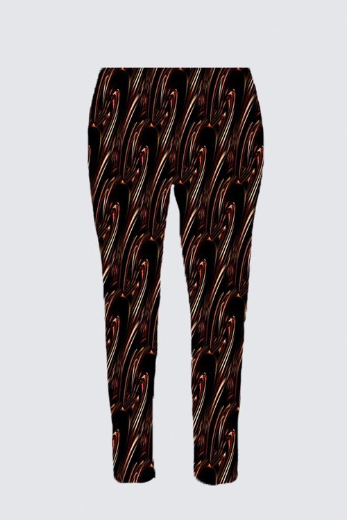 Picture of Liquorice ripple Plus-Size Jackie Stretch Cigarette Pants