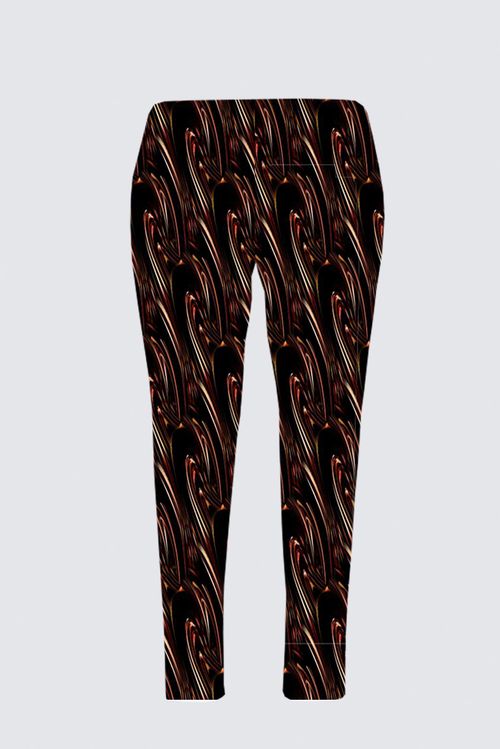 Picture of Liquorice ripple Plus-Size Jackie Stretch Cigarette Pants