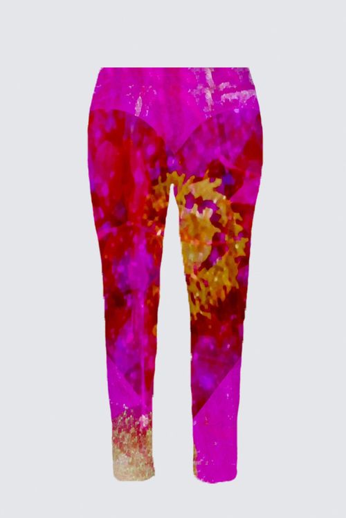 Picture of Floral heart  Plus-Size Jackie Stretch Cigarette Pants