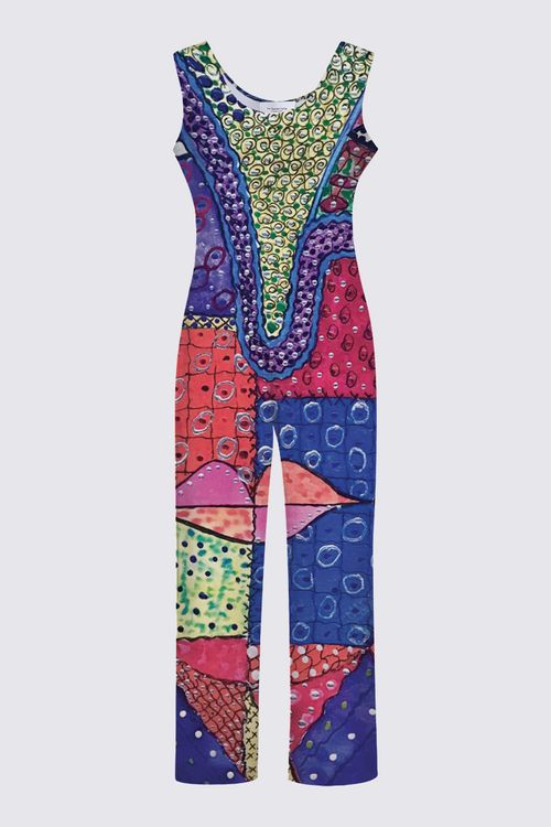 Picture of Tye-dyed-eyes Chloe Sleeveless Jumpsuit