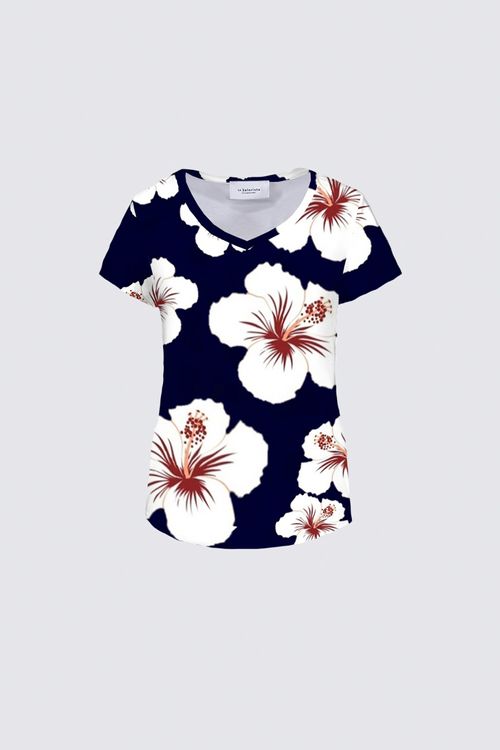 Picture of Navy & White Hibiscus WSS16