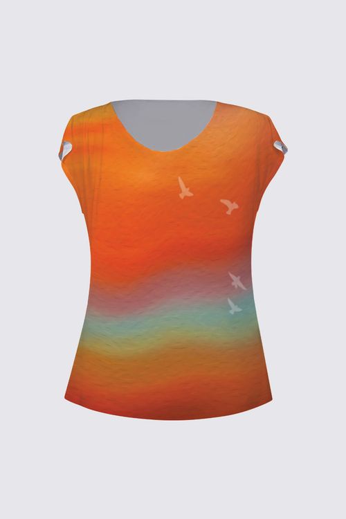 Picture of Sunset Abstract Julie Drape T-shirt