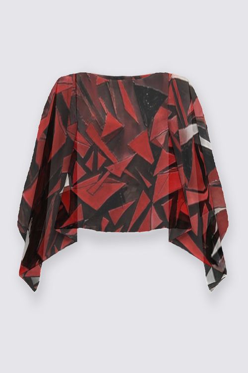 Eclats de Braise Scarlet Shawl